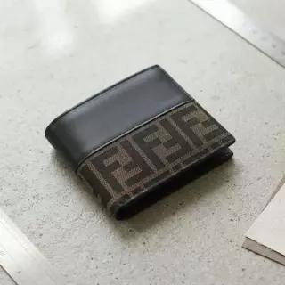 26FW FF Jacquard Leather Bifold Wallet 7M0169 B139 F0XLL FF 자카드 레더 바이폴드 지갑