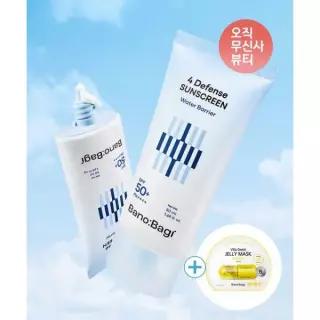 매장정품 BANOBAGI 2PACK 4 디펜스 워터 배리어 선스크린 SPF 50+ PA++++ +젤리마스크 화이트닝 1매 증정