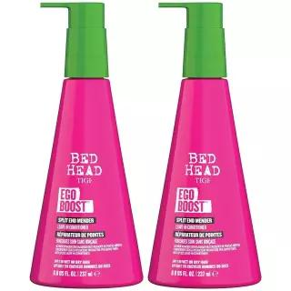 TIGI Bed Head 리브인 컨디셔너, 스플릿 엔드 멘더, 에고 부스트 2팩 - 건조하고 손상된 모발, 과일 및 베