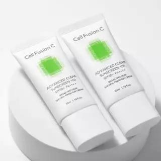 [UV에이징케어/내츄럴커버썬] 셀퓨전씨 어드밴스드 클리어 썬스크린 35ml 더블기획세트