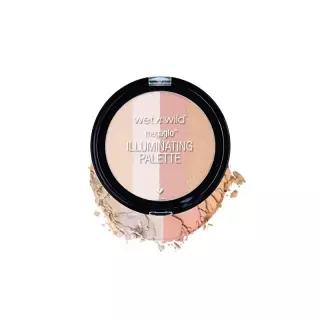 Wet N Wild Megaglo Illuminating Blush 메이크업 파우더 팔레트, 캣워크 핑크, 하이라이터 페이스 446500