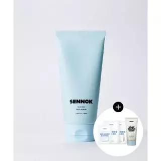 매장정품 SENNOK 블루 소다 바디 스크럽 180ml+(증정) 샴푸 40ml+노모키샤쉐3종