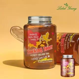 [라벨영] 얼굴광 반짝 대용량 꿀보습토너 250ml/3개구매시 본품1개 더증정/ 쇼킹토너꿀광 올인원케어