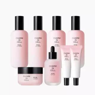 참존 참인셀 리추얼 기초 8종 세트스킨2+로션2+앰플1+크림1+아이크림2+쇼핑백 증정 안티에이징 항산화 선물