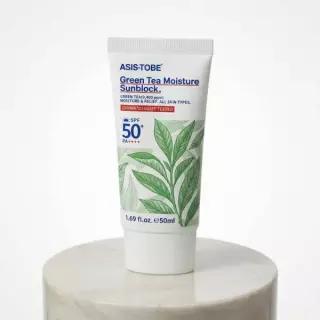 [화잘먹/유기자차] 애즈이즈투비 그린티 모이스처 선블록 50ml