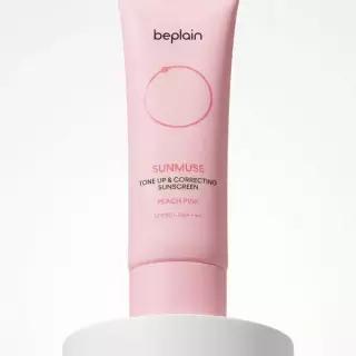 [NEW/피치톤업] 비플레인 선뮤즈 톤업 앤 코렉팅 선크림 피치 핑크 50ml