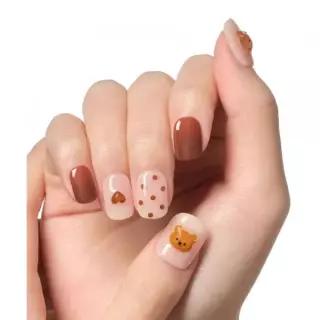 DASINGDIVA 데싱디바 매직프레스 모카 베어 레귤러 라운드 네일팁 4212003