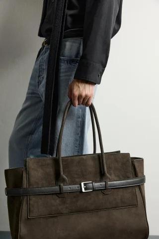 ZARA 벨트 디테일 핸드백 - 브라운 3360/820/700