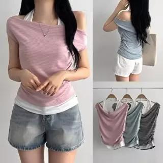 [셀러허브 패션]위쉬몰 AL 홀터스트라이프티셔츠(X993H606) 빅사이즈 (50580913)