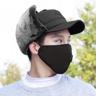 검정 귀달이모자 방한모자 겨울털 신사 남성 겨울 겨울모자 신사모자 아버지모자