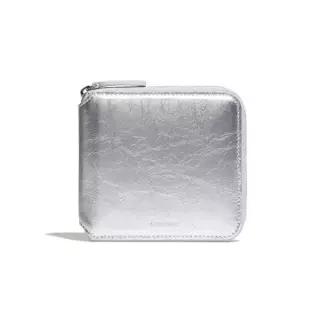 FENNEC CRINKLE ZIPPER 지갑 - SILVER