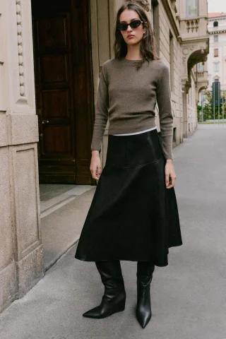 ZARA 소프트 손 니트 스웨터 - 토프 그레이 5755/134/832