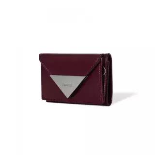 FENNEC CRINKLE TRIANGLE TRIPLE 지갑 - DEEP CHERRY
