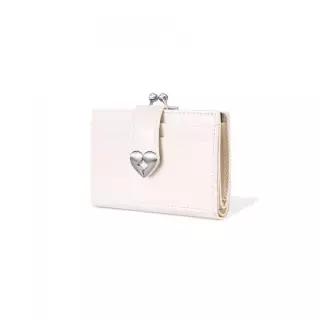FENNEC CRINKLE HEARTY FRAME BRIDGE 지갑 - BLOSSOM