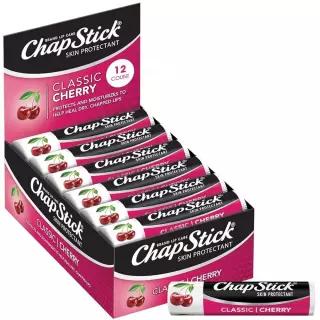 ChapStick 벌크 립밤, 클래식 체리 12개입 - 건조한 입술용 립 모이스처라이저, 각 4.3g(0.15온스) 400643
