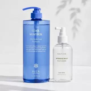 아브카 AVCA 두피 쿨링 세트[샴푸 1000ml 1개 + 헤어토닉 200ml 1개]