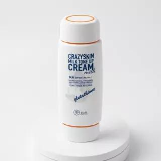 CRAZYSKIN 미친스킨 우유 톤업 선크림 SPF50+ / 자외선차단 미백 대용량 톤업크림 150ml