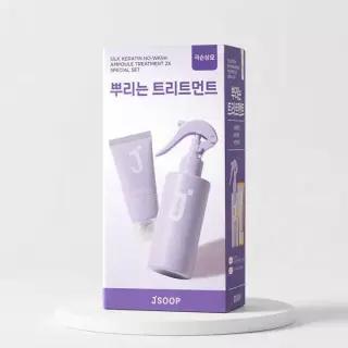 제이숲 실크 케라틴 노워시 앰플 트리트먼트 2X 200ml 단독 기획(+워터팩 50g)