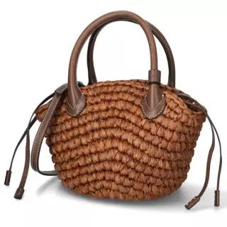 헬렌카민스키 [명품] 25FW 라야 라피아 바스킷 숄더백 BAG52020 NUTSHELL CHOCOLATE