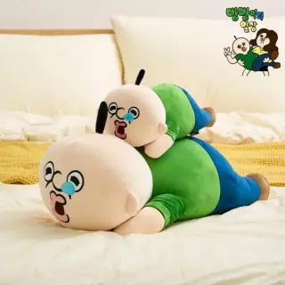 빵빵이 잠자는 라잉 인형 쿠션 베개 30cm 모찌 말랑 쫀득