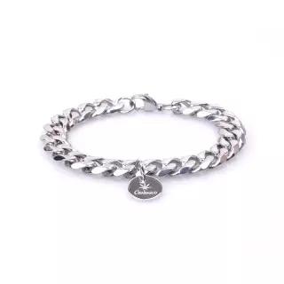 츄바스코 STAINLESS STEEL BRACELET WIDE CHAIN FOR WOMEN SSBW08 - 실버1015587