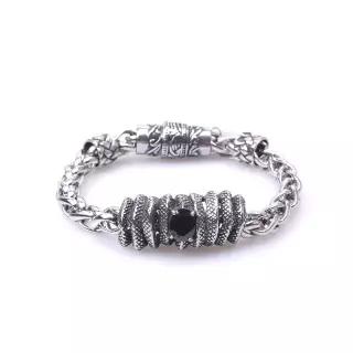 츄바스코 STAINLESS STEEL BRACELET RING CUBIC SSBR02 - 실버1015588