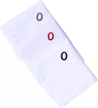 헬 블 남성용 모노그램 손수건 이니셜 자수 모듬 3팩 100 면 킹 사이즈 화이트 선물