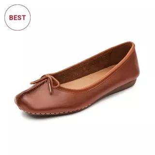클락스 롯데백화점슈즈 여성 발레리나 플랫 슈즈 브라운 CLASLC3427WF5 3775630