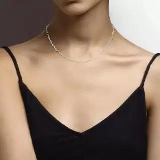 데일리 심플 레이어드 얇은 체인 초커 목걸이 여성초커목걸이 여성체인목걸이