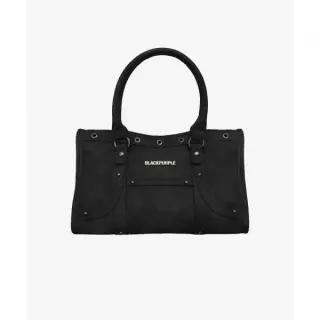 BLACK PURPLE 벨튼 로고 미니 토트백_블랙 Velton Logo Mini Tote Bag_Black
