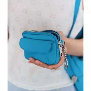 MUCU AND EBONY Comfy Wallet Keyring _ Aqua Blue