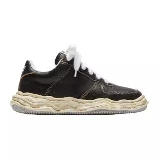 미하라야스히로 웨인 OG솔 크래킹 레더 스니커즈 A12FW715 BLACK