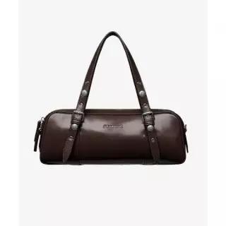 BLACK PURPLE 하네스 보스턴 백_브라운 Harness Boston Bag_Brown