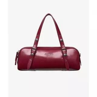 BLACK PURPLE 하네스 보스턴 백_레드 Harness Boston Bag_Red