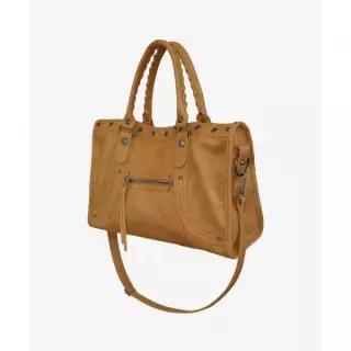 BLACK PURPLE 벨튼 커브 토트백_캐러멜 브라운 Velton Curve Tote Bag_Caramel Brown