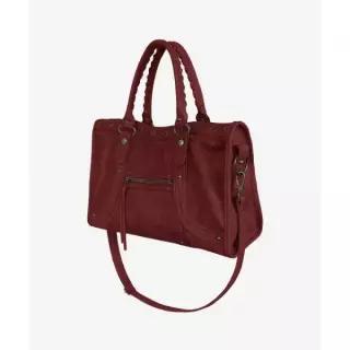 BLACK PURPLE 벨튼 커브 토트백_버건디 Velton Curve Tote Bag_Burgundy