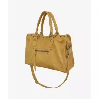 BLACK PURPLE 벨튼 커브 토트백_머스타드 Velton Curve Tote Bag_Mustard