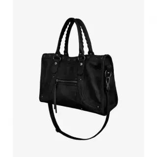 BLACK PURPLE 벨튼 커브 토트백_블랙 Velton Curve Tote Bag_ Black