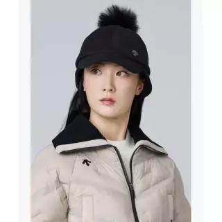 데상트 골프 여성 폴더블 이어워머 방한캡 DQ42WFCPO6 5535429 _BLKG