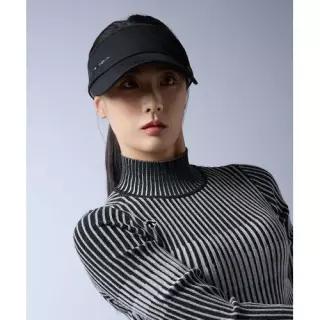 데상트 골프 아크먼트(ACMT) 여성 후로피 밴딩 선바이저 (DQ32WFSV91) 5386727 _BLKG
