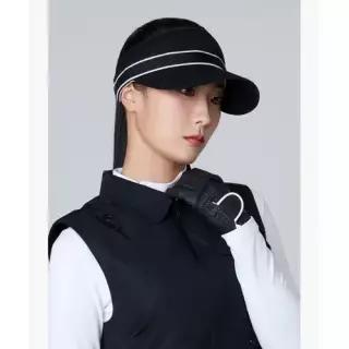 데상트 골프 여성 밴딩 리본 선바이저 (DQ32WFSV82) 5295873 _BLKG