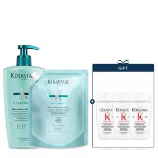 케라스타즈 SSG단독 세트 방 포스 아키텍트 대용량 샴푸 1L 본품 500ml + 리필 480056