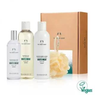 매장정품 THE BODY SHOP 화이트머스크 바디케어 3종 선물세트 (888224)
