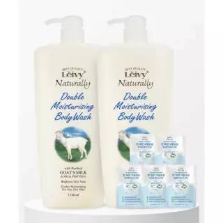 LEIVY 산양유 바디워시 1150ml 2개+산양유 스크럽 15g 5개