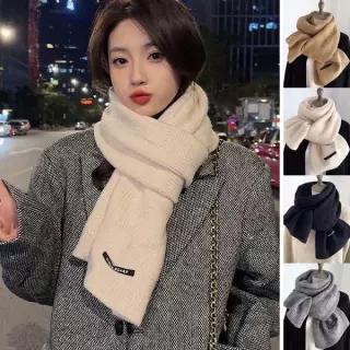 [하프클럽/신상오픈런]남자 여자 사각 패턴 패치 목도리 머플러 URK-518 포인트 아이템