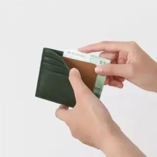 D.LAB 이태리 소가죽 카일 CM 배색 카드지갑 - 3color
