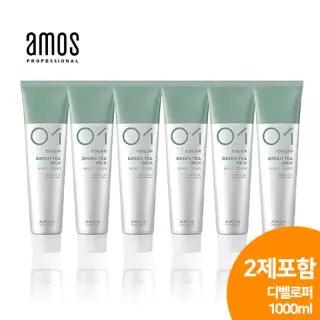 아모스 녹차빛채 새치커버 염색약 벌커 (2제 디벨로퍼 1000ml 포함)