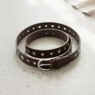 26FW 35cm 플라워 벨트 그랜드 마호가니 글로시 불하이드 A4268FGM