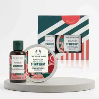 THE BODY SHOP 여행용 스트로베리 샤워젤바디버터 선물세트 (888193)