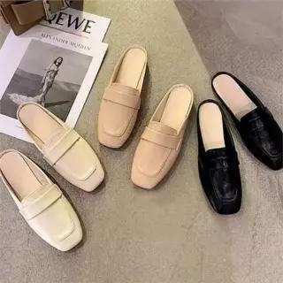 [라일리] Rly 로퍼 블로퍼 사각코 가죽 단화 슬리퍼 페니 슈즈